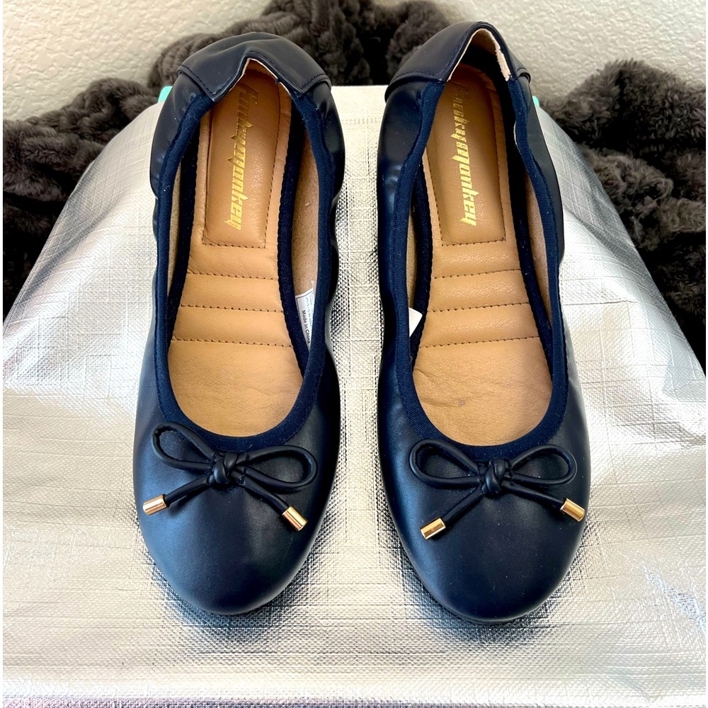 Navy Ballet Flats